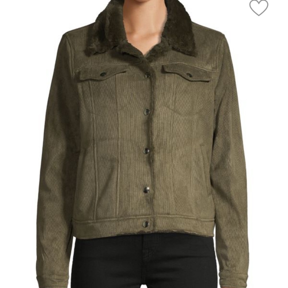 💚Shearling and corduroy bomber jacket💚